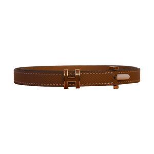 Hermes Brown Pop H Belt Gold Hardware Brown